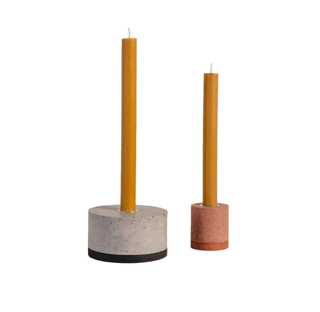 London Brick & Charcoal Candle Holders